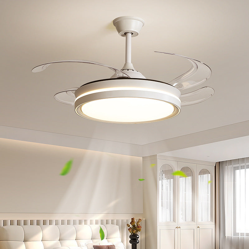 Minimalist invisible fan light Bedroom ceiling light Simple modern silent electric fan integrated living room dining room ceiling fan lighting