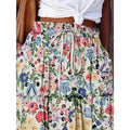 Aliexpress cross-border original design: new women's summer floral print midi skirt