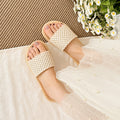 Ethnic style imitation straw travel hemp bottom women's sandals trendy outwear flip-flops fashioncasualsweet style beach women's slippers