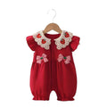 Summer clothes thin flying sleeves summer clothes newborn onesie baby girl outwear romper romper little princess style