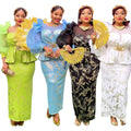 European and american cross-border e-commerce african women's plus size dress  fashion sequin christmas party dress