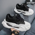 Men's shoes 2025 spring new thick soleeasiest for matchniche stylefashioncasual youth sports heightening dad shoes men