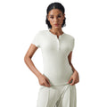 Modal yoga top - women's short sleeve, stretchy, comfortable, skin-friendly fitness t-shirt, slim fit, figure-flattering activewear top d25097