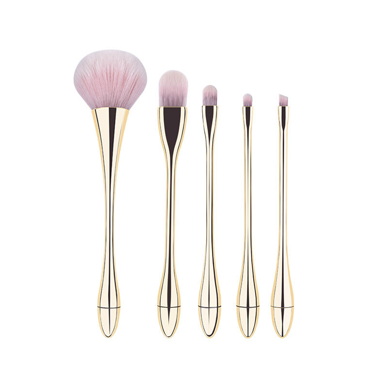 Sujilian 10-piece makeup brush set, golden small waist makeup brush, complete set of beauty tools, suitable for novices, makeup brush