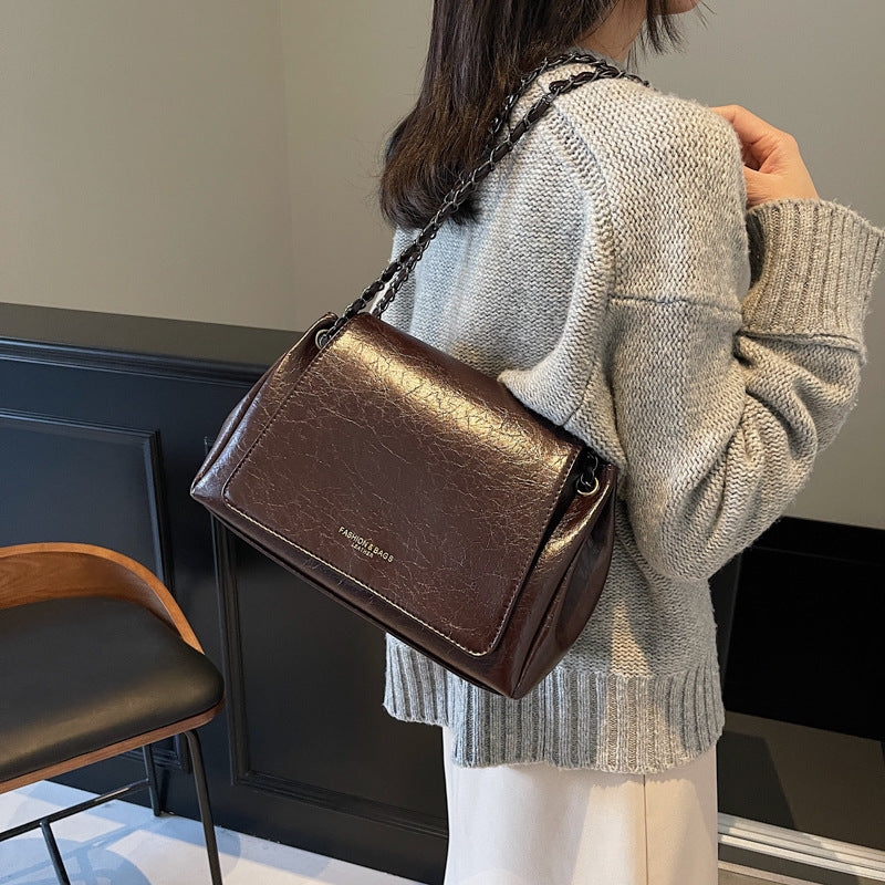 Foreign trade advanced sense versatile chain tote bag women's 2025 new large-capacity leisure commuting shoulder messenger bag