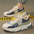 Men's winter 2025 new mesh hollow-out breathable anti-odor height-increasing versatile hong kong style chunky sole dad shoes trendy sneakers for men