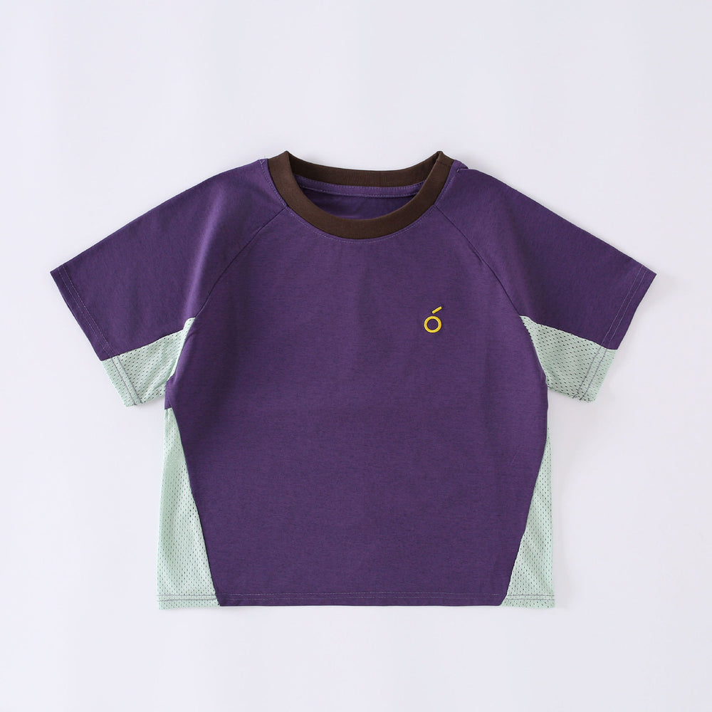 【summer new arrivals】 summer collection: color block mesh t-shirt - stylish, breathable, and comfortable short sleeve tee for boys and girls (s005)