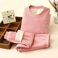 Kidsheattechintimatessuit baby oli velvet thickened autumn clothes long johns children boneless fleece-linedfall and winter pajamas