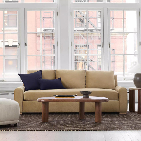 Wabi Sand Wind Hotel B & B Reception Area Fabric Sofa Nordic Small Apartment Straight Row Three-person Living Room Large Sofa