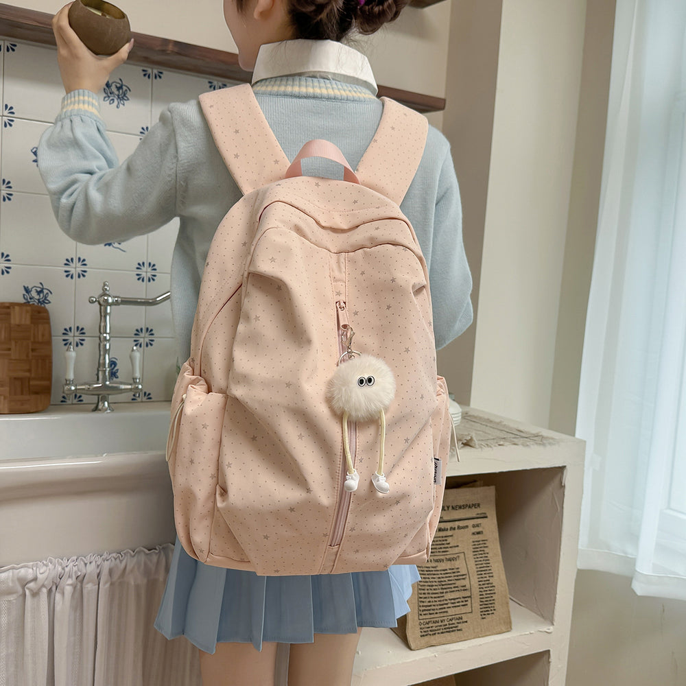 2026 spring new arrival: stylish and sweet starry school backpack for students - perfect for middle and high school, casual daypack