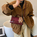 2025 fall/winter new collection: women's solid color minimalist matte shoulder bag - commute-ready, lightweight luxury crossbody tote