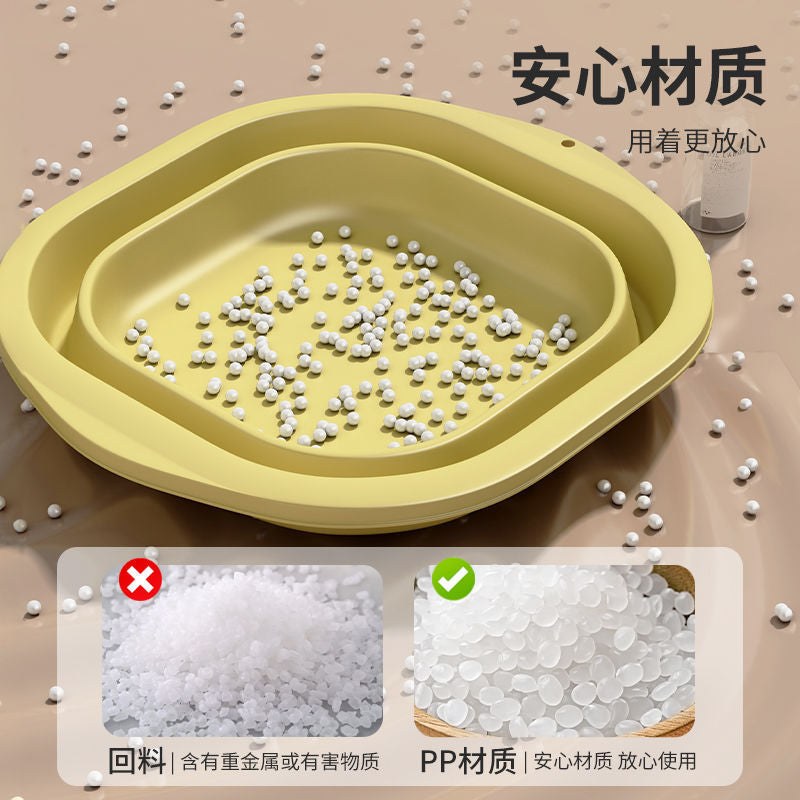 Collapsible washbasin - portable travel basin, thickened plastic basin, available in small and large sizes, perfect for home, dorm, and laundry use