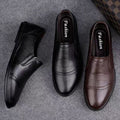 2024 new versatile men's leather shoes - soft sole business casual loafers - perfect for work, security, and dad shoes - wholesale available