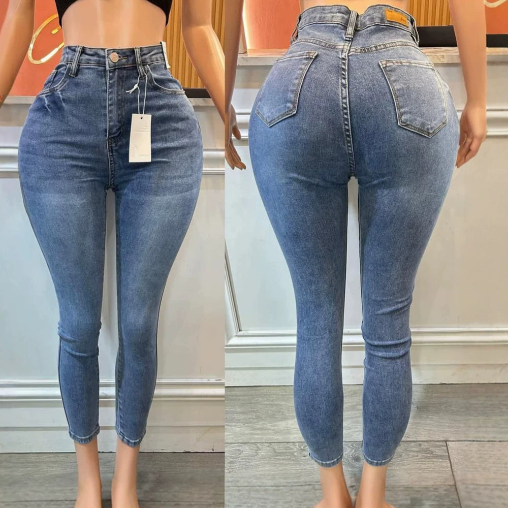 Silm stretch denim skinny jeans women's ladies skinny jeans women's denim pants in stockjeans