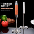 304 stainless steel thickened rosewood handle manual masher - potato masher for baby food and purees