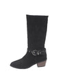 Casual and versatile ankle boots: new  cross-border plus size autumn round toe french chunky heel solid color women's martin boots