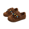 Vancahao kids' tassel birkenstock shoes - new autumn  korean style girls' fashionable colorful beaded casual single shoes