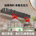 Towel rack without punching bathroom bathroom hanging rack toilet door rear wall hanging rear storage rack towel bar gun gray single pole