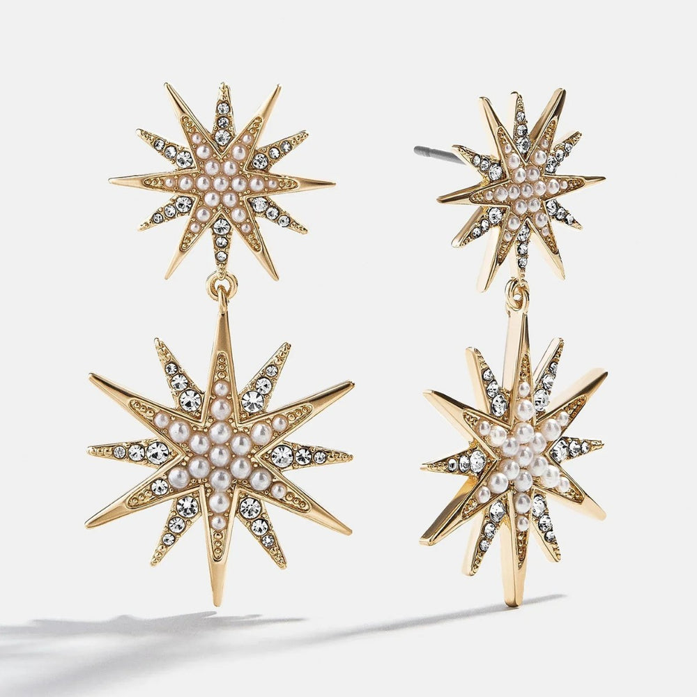 hot-selling eight-pointed star accessible luxury diamond earrings stylishfashionelegant cold style snowflake earrings jewelry for women