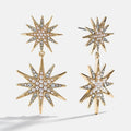 hot-selling eight-pointed star accessible luxury diamond earrings stylishfashionelegant cold style snowflake earrings jewelry for women