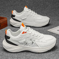 Men's athletic shoes - 2026 spring collection - leather, waterproof, thick-soled, height-increasing, casual sneakers for students