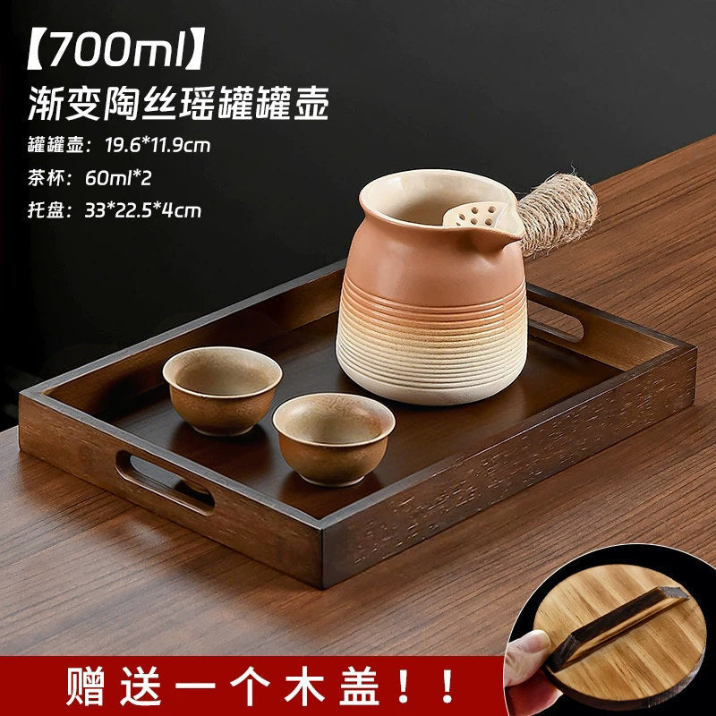 Stove tea making, roasted milk pot, pot, indoor dry-fired teapot suitfor home tea maker, pottery pot, side handle teapot