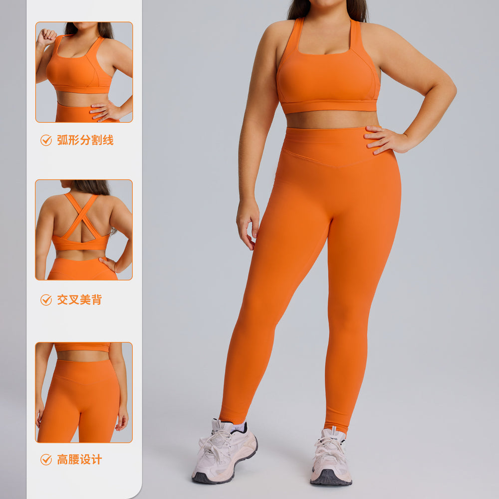 new plus size activewear set - women's cloud-soft, quick-dry, breathable workout outfit for running, training, and yoga