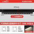 Black - grille light (focused beam) 30w - neutral white 4000k