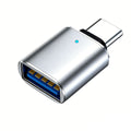 Type-c phone adapter otg converter usb 3.0 interface, compatible with apple 17, usb drive charging, car mount, 120w