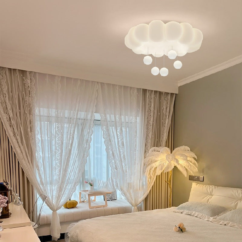 2025 New Cream Wind Modern Simple Cloud Bedroom Light Children's Room Master Bedroom Ceiling Light Zhongshan Lighting