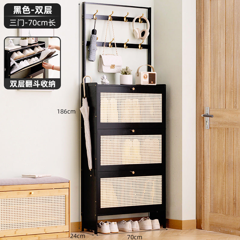 Simple shoe rack household door multi-layer with door dust-proof entry shoe rack shoe cabinet high vertical integrated storage rack