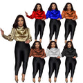 Special offer supply export women's woven topsfashionloose high collar long sleevesslimming lookshorttopsfashion popular