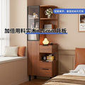 Solid wood bedside table storage cabinet for home bedroom modern casual tall cabinet bookshelf all-in-one small apartment ultra-narrow storage cabinet