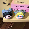A pair of curly-haired girls