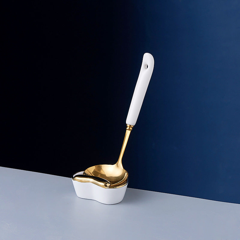 Stainless steel soup ladle spoon kitchen utensils tableware hot pot spoon kitchen gadgets cooking household hot pot spoon soup ladle