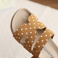 Women's new fashionable polka dot flat sandals with ankle strap – perfect for beach, pool, or skirted outfits