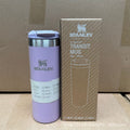Stanley-style 16oz stainless steel insulated tumbler - straight-sided, car & outdoor water bottle - keeps drinks hot or cold, large capacity