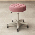 Professional salon stool - swivel, height adjustable, backrest, heavy-duty chair with casters - round chair for barber shops, nail salons, and office use