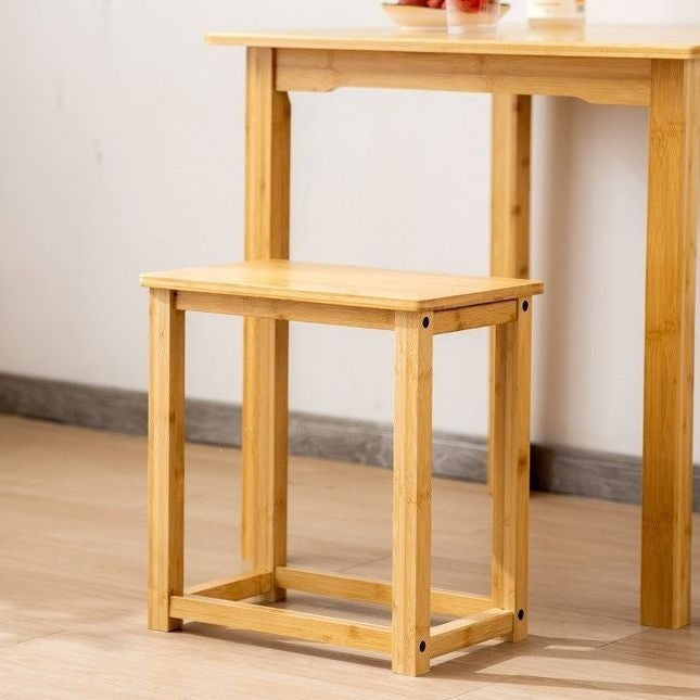 Thickened tea room stool low stool new chinoiserie small square stool for home small stool bamboo stool living room small bench tea table stool
