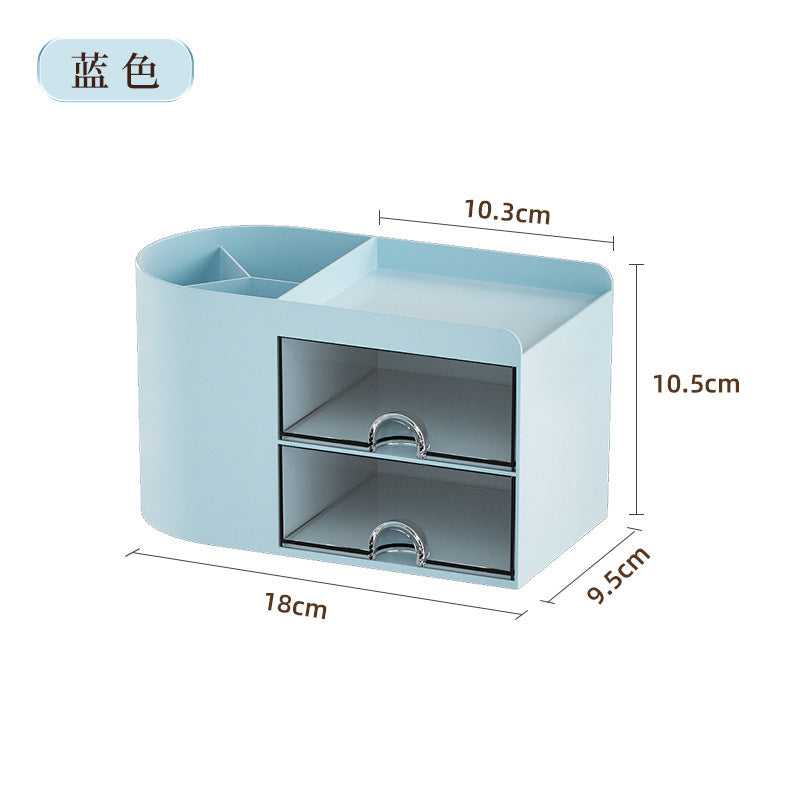 Liheng simple creative transparent drawer storage box children girl student office desktop ornament pen holder large