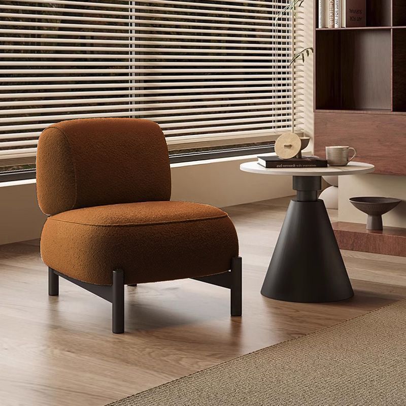 Cream style solid wood sofa chair normcore cashmere lazy lounge chair japanese style small apartment casual sofa seat