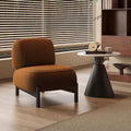 Cream style solid wood sofa chair normcore cashmere lazy lounge chair japanese style small apartment casual sofa seat