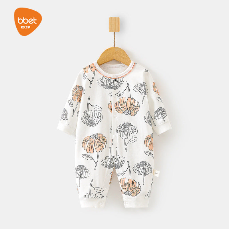 Babibele baby long-sleeve romper, 100% cotton, spring/autumn, snap-crotch bodysuit, class a, infant/toddler, spring/summer crawling suit