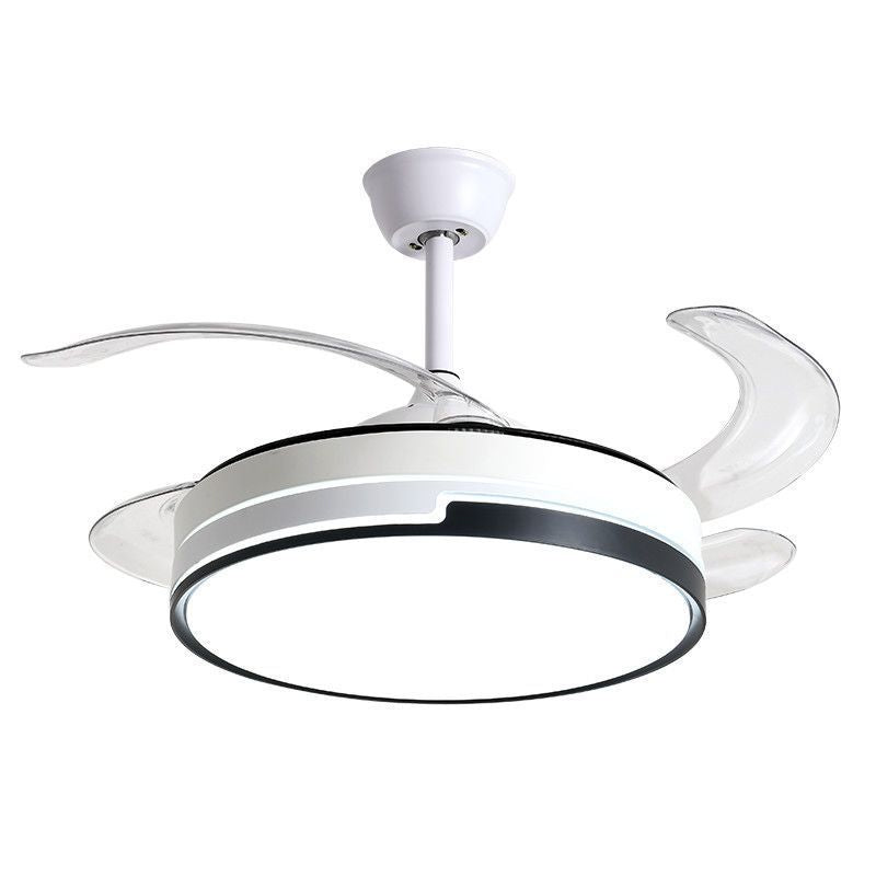 Smart fan light restaurant ceiling fan light modern minimalist bedroom living room silent led high-end elegant fan light