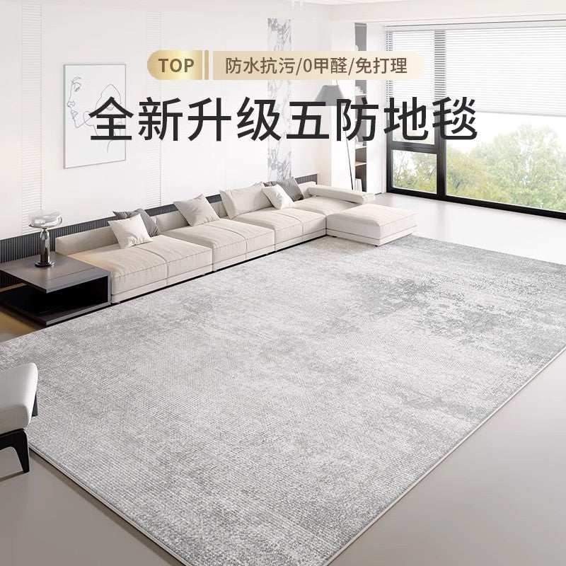 Carpet living room bedroom  new light luxury high-end waterproof washable large area full cover coffee table floor mat