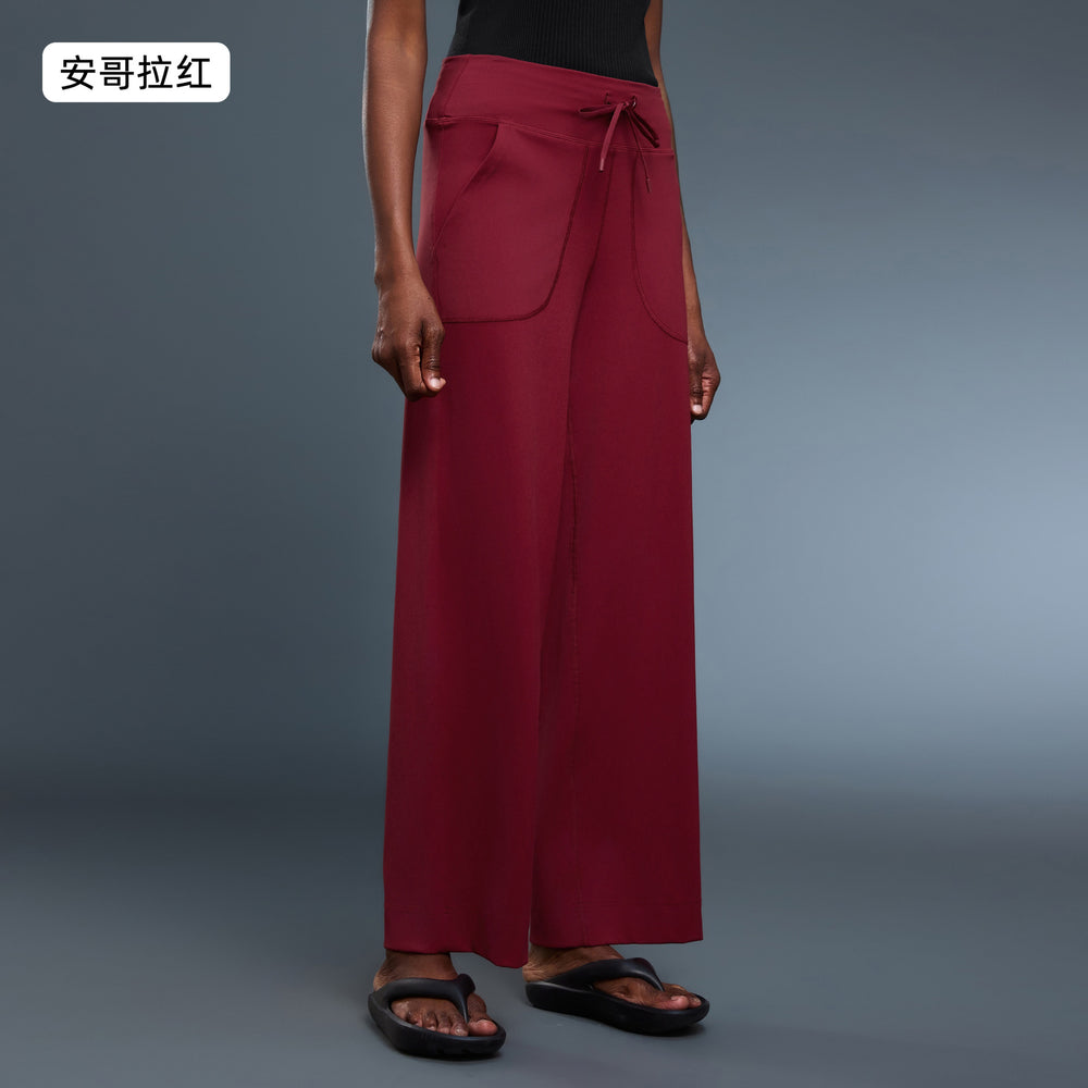 New breathable loose fit wide leg pants with large pockets - women's activewear yoga pants - casual long pants dl336
