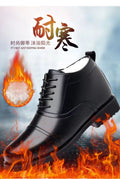 Winter genuine leather & fur lined wool shoes, men's fleece-lined cotton shoes, casual soft leather non-slip men's shoes, dad shoes