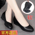 Brand discontinued sizes: flight attendant-approved, all-day comfort leather shoes - flat, wedge, and work shoes for women - black, professional dress shoes