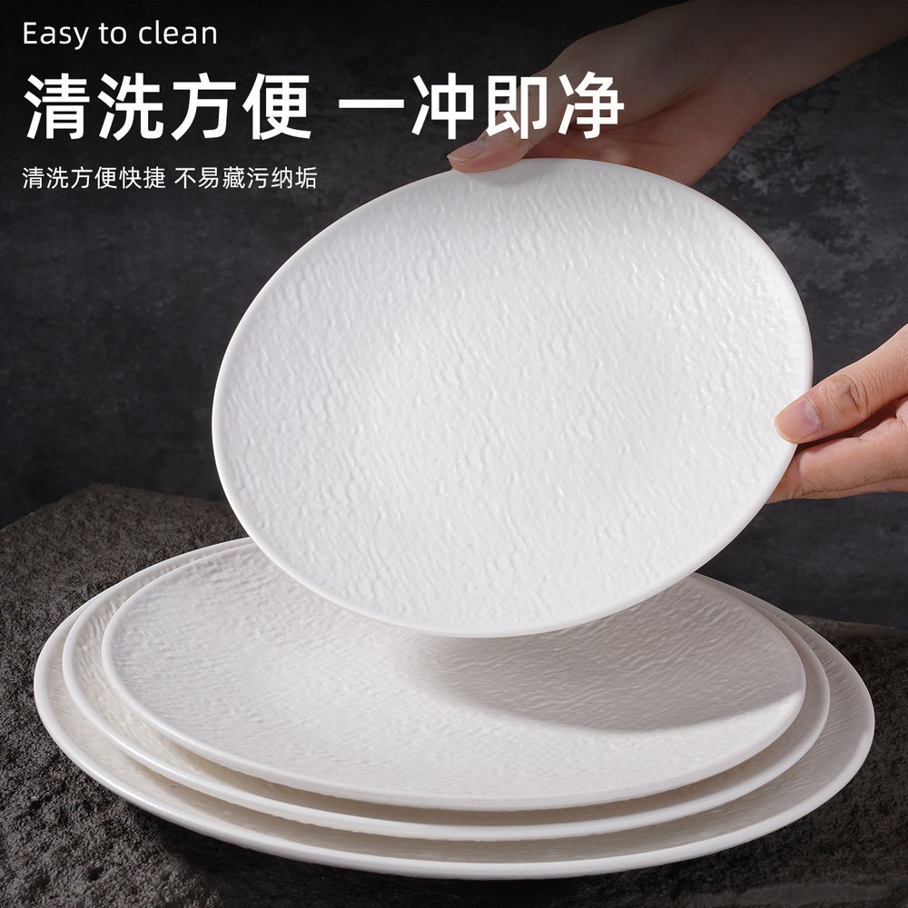 New melamine plates for commercial catering, pasta dishes, western-style steak plates, household dinner plates, high-end round plates, and flat plates