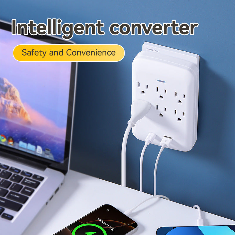 supply of american standard 110v converter socket usb+type-c fast charging strip socket slot expansion multi-hole